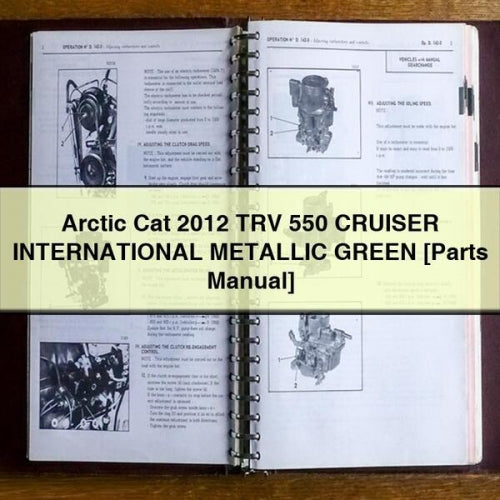 2012 Arctic CAT TRV 550 Cruiser International Metallic Green [parts ] Parts Catalog PDF