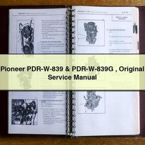 Pioneer Pdr-w-839 Pdr-w-839g Original Service Repair Workshop Manual PDF