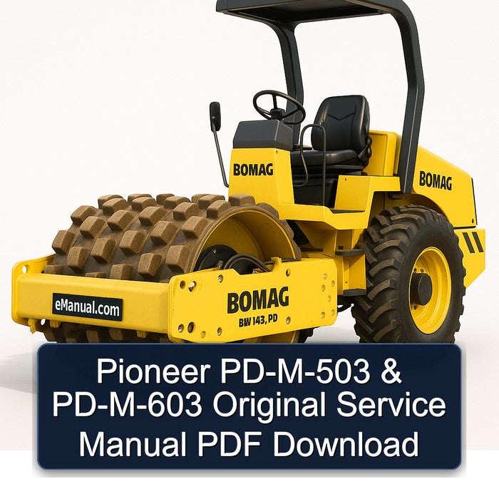 Pioneer Pd-m-503 Pd-m-603 Original Service Repair Workshop Manual PDF