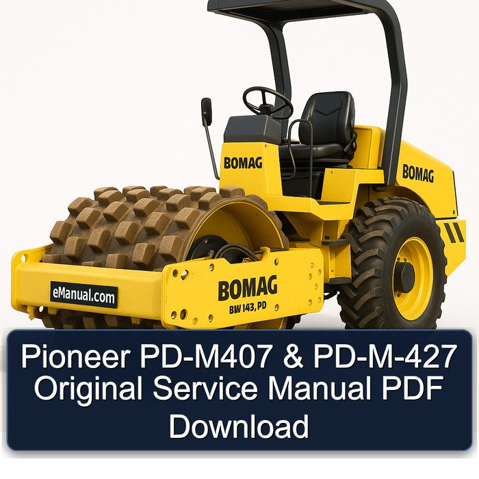 Pioneer PD-M407 Pd-m-427 Original Service Repair Workshop Manual PDF