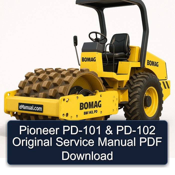 Pioneer PD-101 PD-102 Original Service Repair Workshop Manual PDF