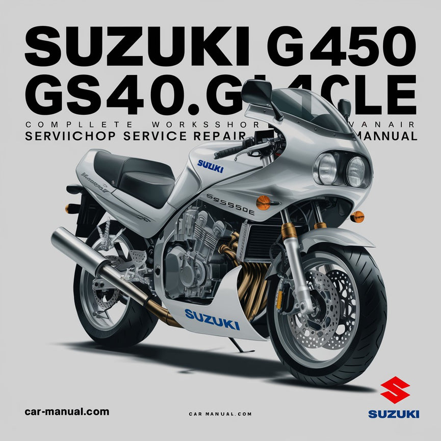 Manual completo de reparación y servicio de taller de motocicletas Suzuki GS450 GS450E 1979 1980 1981 1982 1983 1984 1985