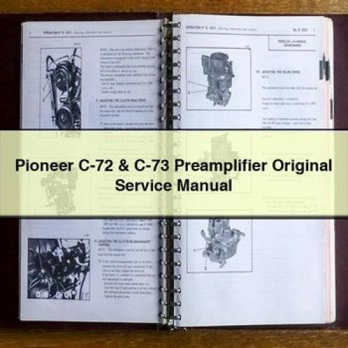 Pioneer C-72 C-73 Preamplifier Original Service Repair Workshop Manual PDF