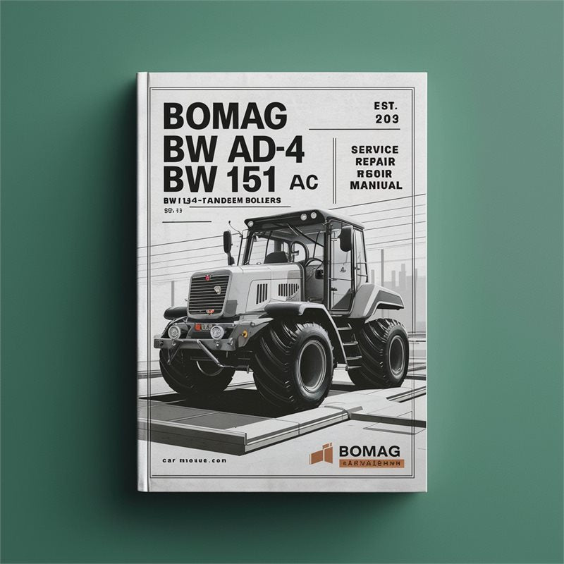 Bomag BW 141 AD-4 151 AC-4 161 Adcv Tandem Rollers Service Repair Workshop Manual PDF