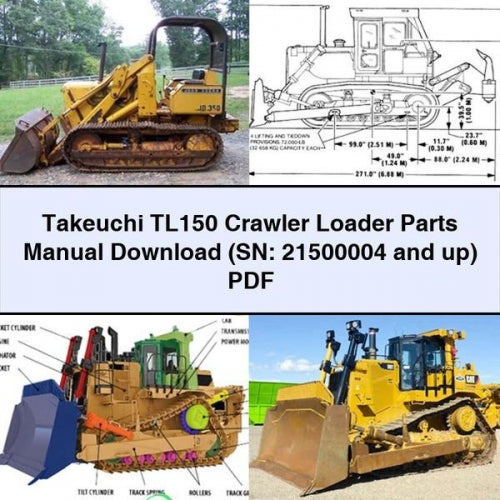 Takeuchi TL150 Crawler Loader Parts (sn: 21500004 Up) Catalog PDF