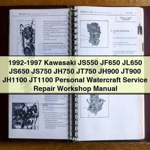 1992-1997 Kawasaki JS550 JF650 JL650 JS650 JS750 JH750 JT750 JH900 JT900 JH1100 JT1100 Personal Watercraft Service Repair Workshop Manual PDF