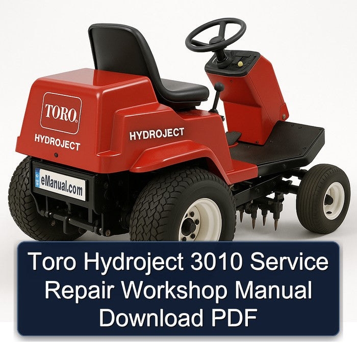 Toro Hydroject 3010 Service Repair Workshop Manual PDF