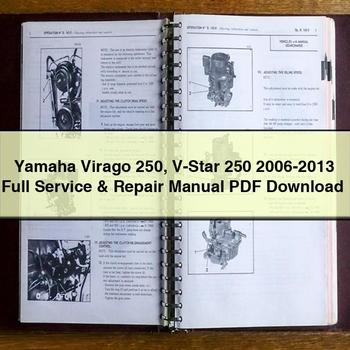 Yamaha Virago 250 V-Star 250 2006-2013 Vollständiges Service- und Reparaturhandbuch