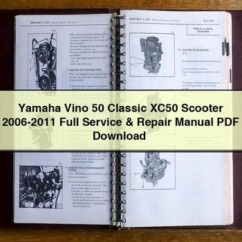 Manual de servicio y reparación completo del scooter Yamaha Vino 50 Classic XC50 2006-2011