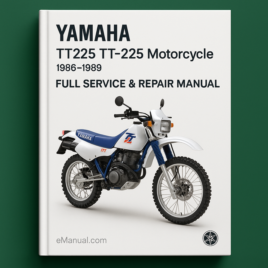 Yamaha TT225 TT-225 Motorrad 1986-1989 Vollständiges Service- und Reparaturhandbuch