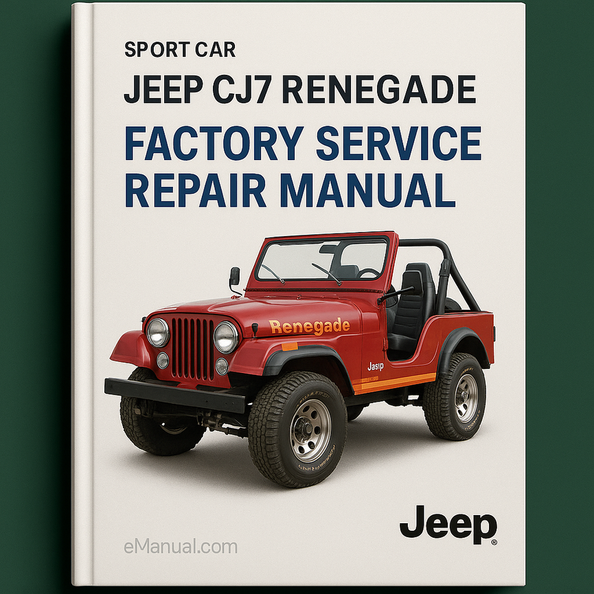 Jeep CJ7 Renegade Sport 1979 Werkswartungs- und Reparaturhandbuch