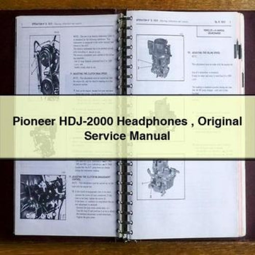2000 Pioneer Hdj- Headphones Original Service Repair Workshop Manual PDF