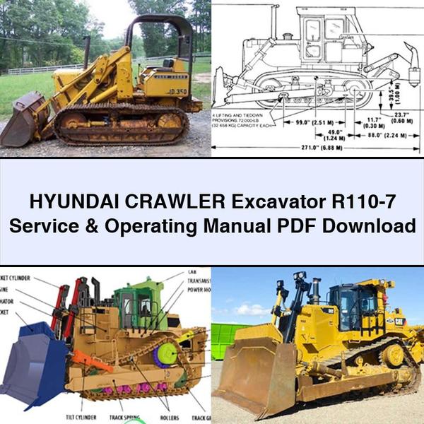 Hyundai Crawler Excavator R110-7 Service & Operating Manual