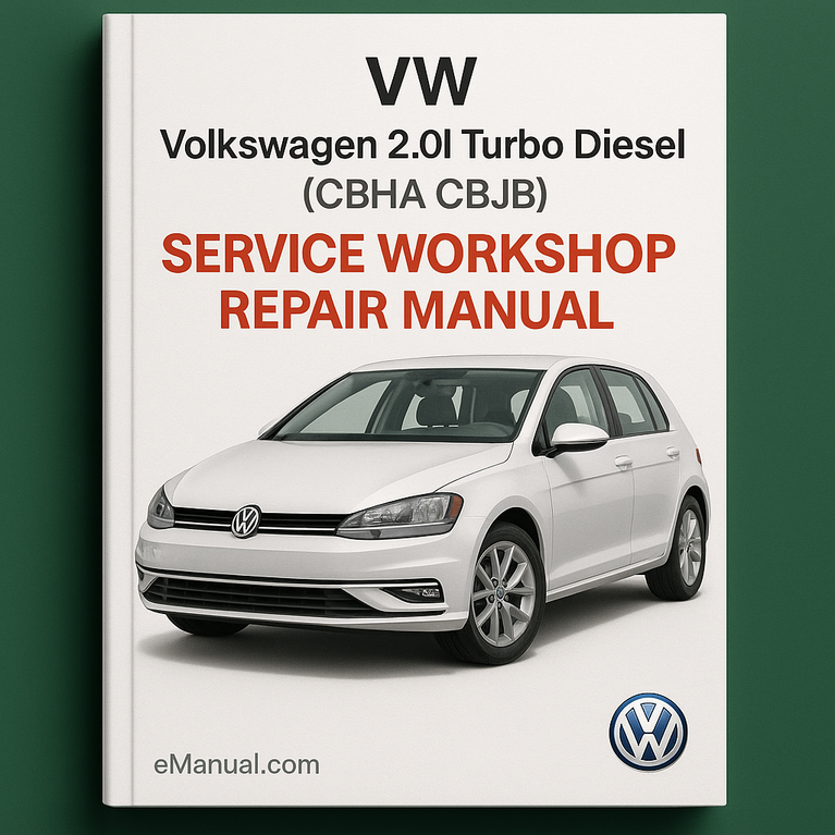 Vw Volkswagen 2.0I Turbo Diesel (CBHA CBJB) Service Workshop Repair Manual