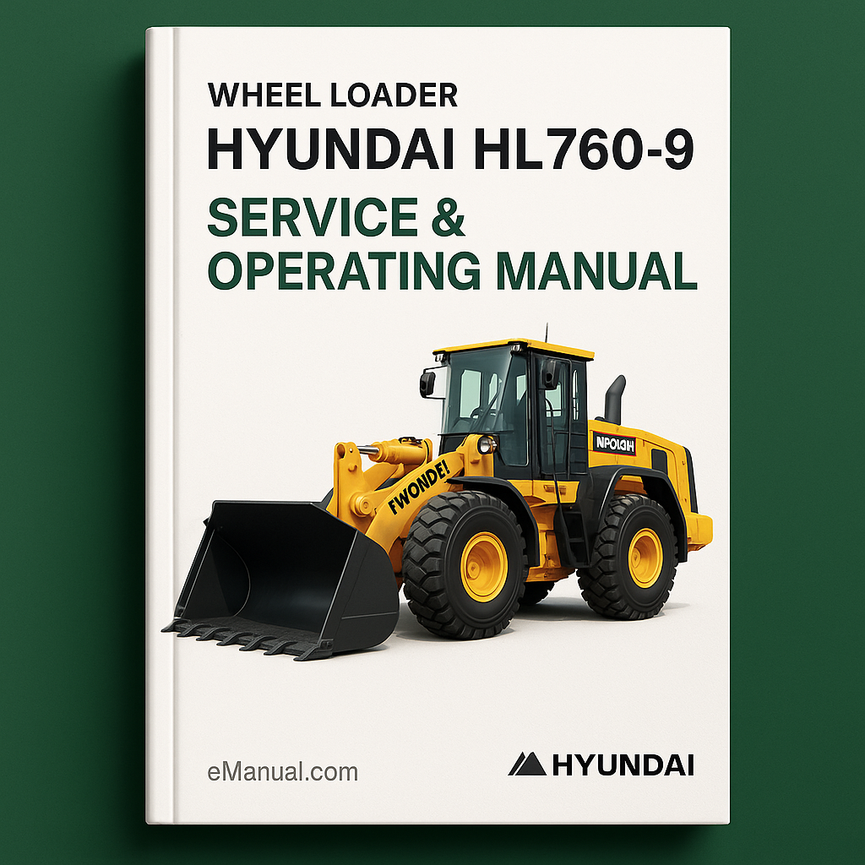 Manual de servicio y funcionamiento de la cargadora de ruedas Hyundai HL760-9