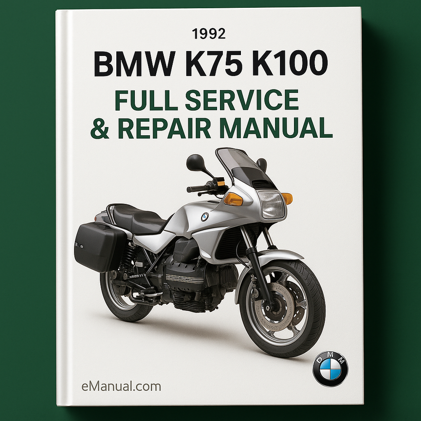 BMW K75 K100 1992 Full Service Repair Manual