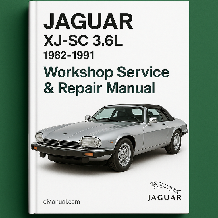 JAGUAR XJ-SC 3.6L 1982-1991 Workshop Service Repair Manual