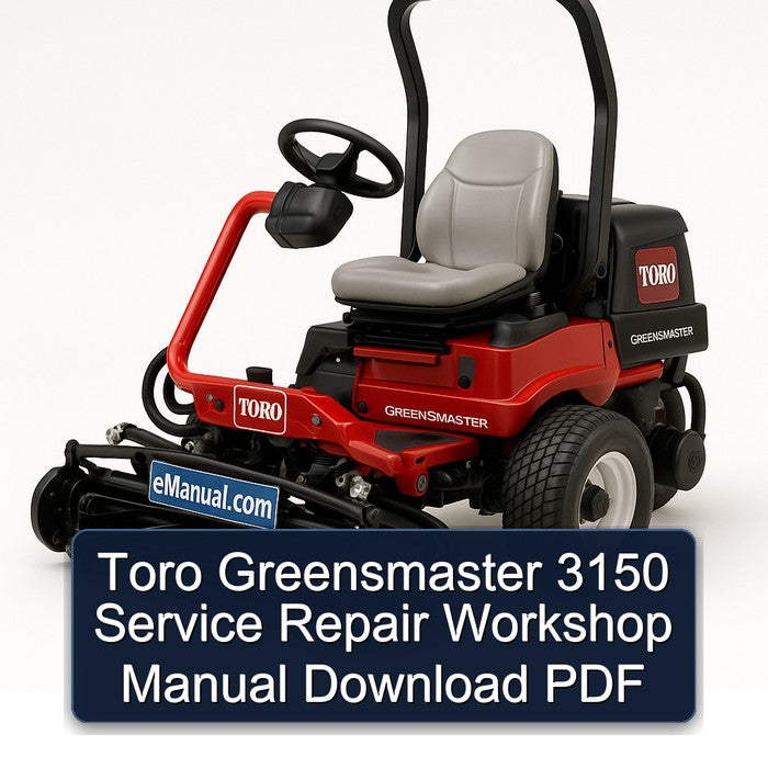 Toro Greensmaster 3150 Service Repair Workshop Manual PDF