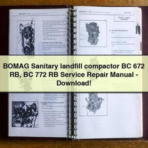 Bomag Sanitary Landfill Compactor BC 672 RB 772 Service Repair Workshop Manual PDF