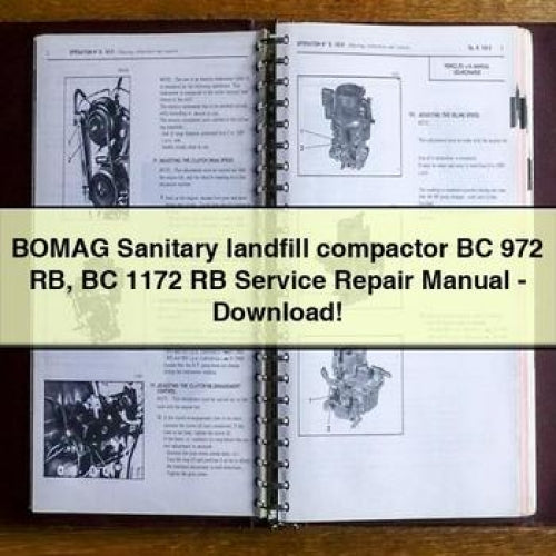 Bomag Sanitary Landfill Compactor BC 972 RB 1172 Service Repair Workshop Manual PDF