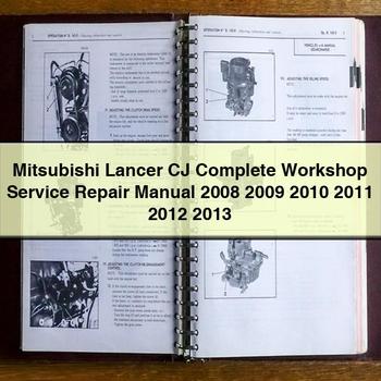 Manual completo de servicio y reparación del taller Mitsubishi Lancer CJ 2008 2009 2010 2011 2012 2013