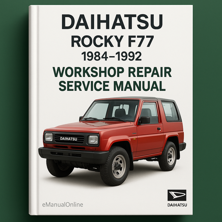 Manual de servicio y reparación del taller Daihatsu Rocky F77 1984-1992