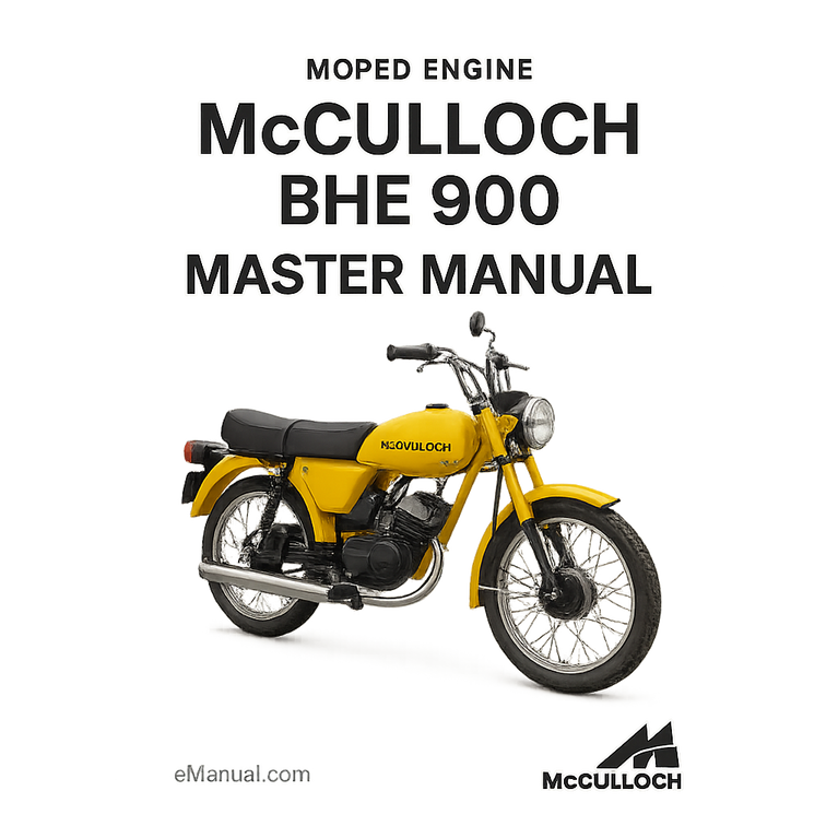 McCulloch BHE 900 Moped Engine Master Manual
