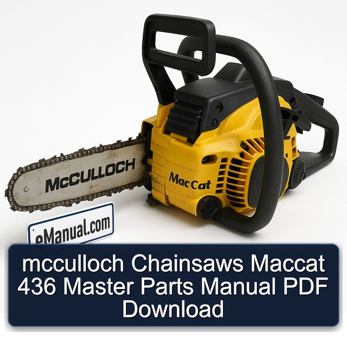 Mcculloch Chainsaws Maccat 436 Master Parts Catalog PDF