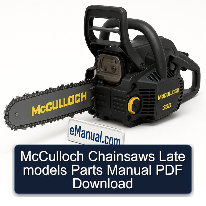 Mcculloch Chainsaws Late Models Parts Catalog PDF
