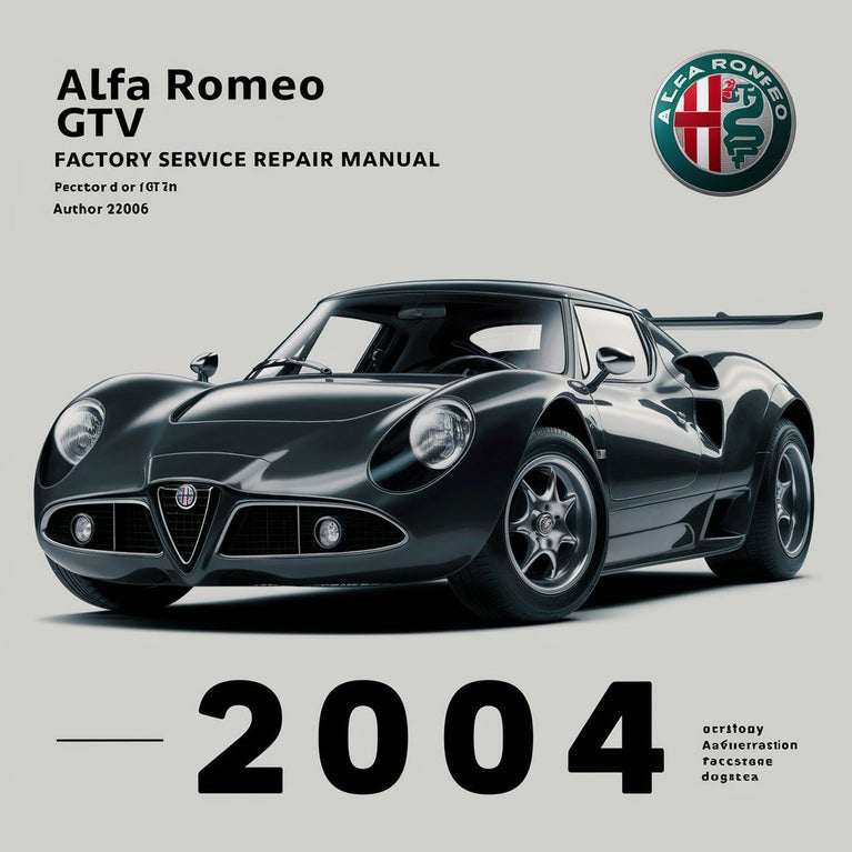 Alfa Romeo GTV 2004 Factory Service Repair Manual