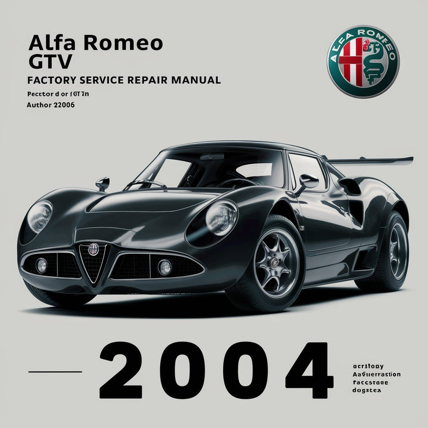 Manual de reparación y servicio de fábrica del Alfa Romeo GTV 2004