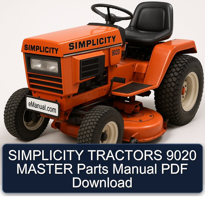 Simplicity Tractors 9020 Master Parts Catalog PDF