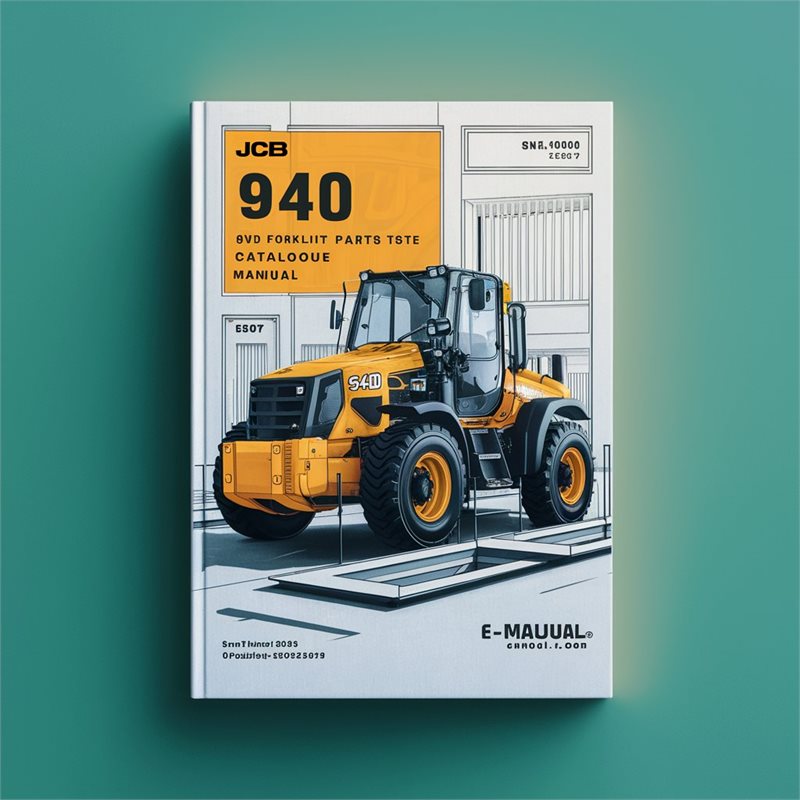JCB 940 4WD Forklift (sn: 00825400-00825483, 01280000-01281999, 01483000-01483999, 01484000-01484181, 02228008-02228489) Parts Catalog PDF