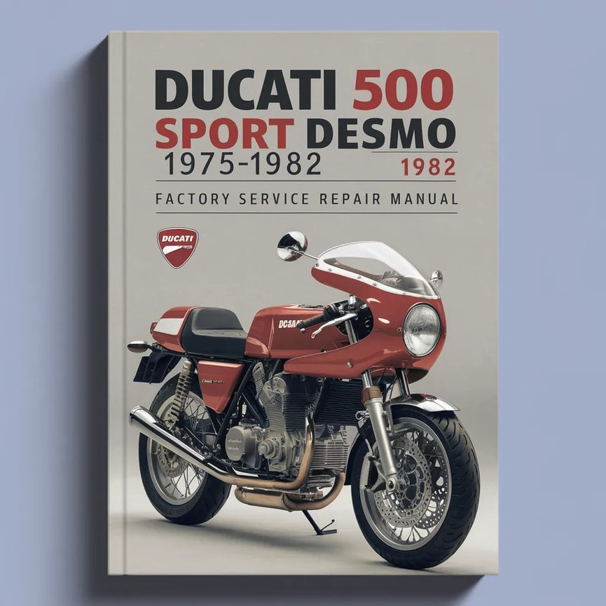 Manual de reparación y servicio de fábrica de la Ducati 500 Sport Desmo 1975-1982