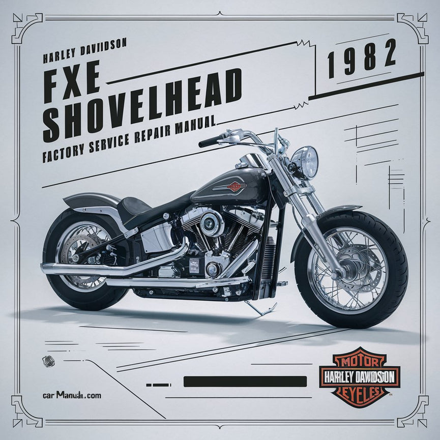 Manual de reparación y servicio de fábrica de Harley Davidson FXE Shovelhead 1982