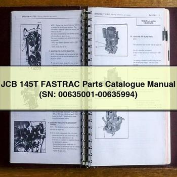 JCB 145T FASTRAC Parts Catalogue Manual (SN 00635001-00635994)