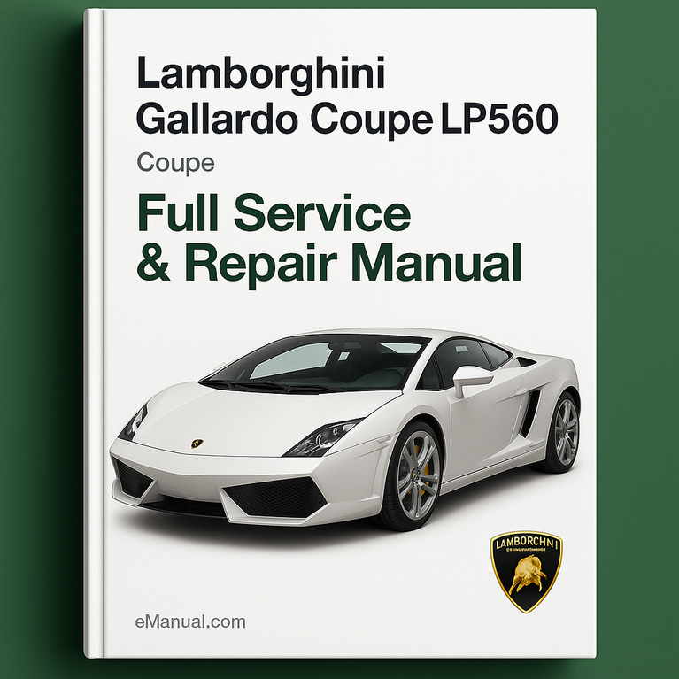 Lamborghini Gallardo Coupe LP560 Full Service & Repair Manual