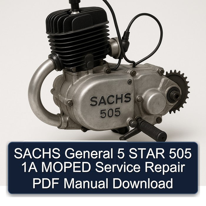 Sachs 505 General 5 Star 1A Moped Service Repair Workshop Manual PDF
