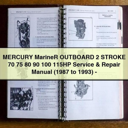 Manual de servicio y reparación de motores fueraborda Mercury Mariner de 2 tiempos, 70, 75, 80, 90, 100 y 115 HP (de 1987 a 1993) - PDF