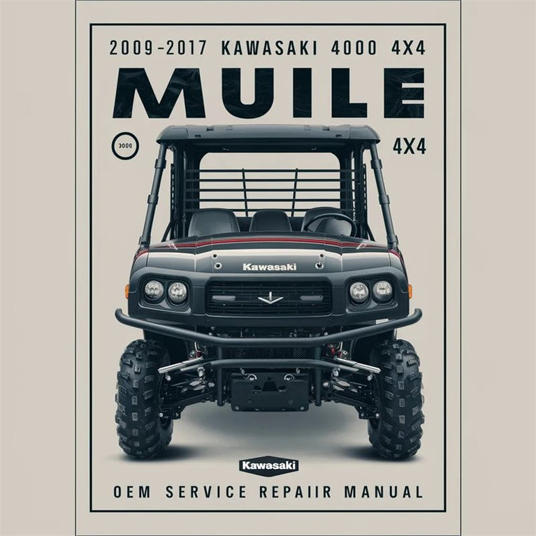 2009-2017 Kawasaki Mule 4000 4010 4x4 Service Repair Workshop Manual PDF