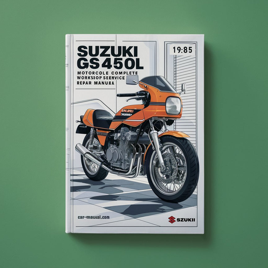 Manual completo de reparación y servicio de taller de motocicletas Suzuki GS450 GS450L 1980 1981 1982 1983 1984 1985