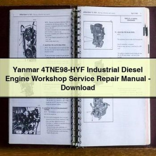 Yanmar 4tne98-hyf Industrial Diesel Engine Service Repair Workshop Manual PDF