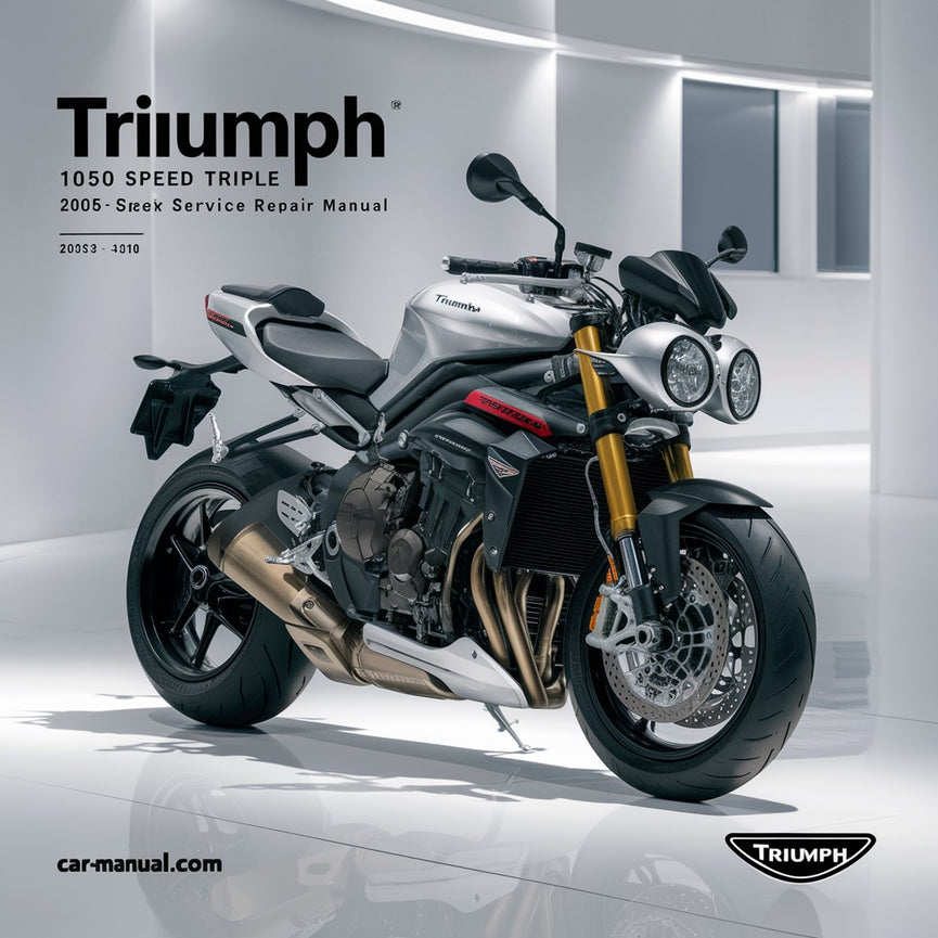 Manual de reparación y servicio del taller de la Triumph 1050 Speed ​​Triple 2005-2010