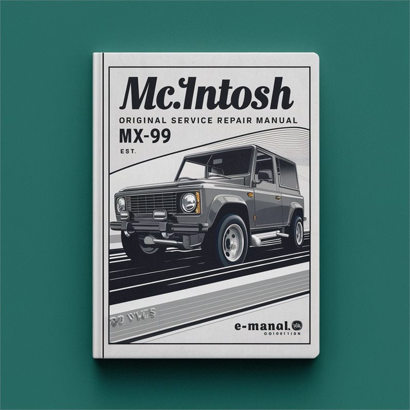Mcintosh MX-99 Original Service Repair Workshop Manual PDF