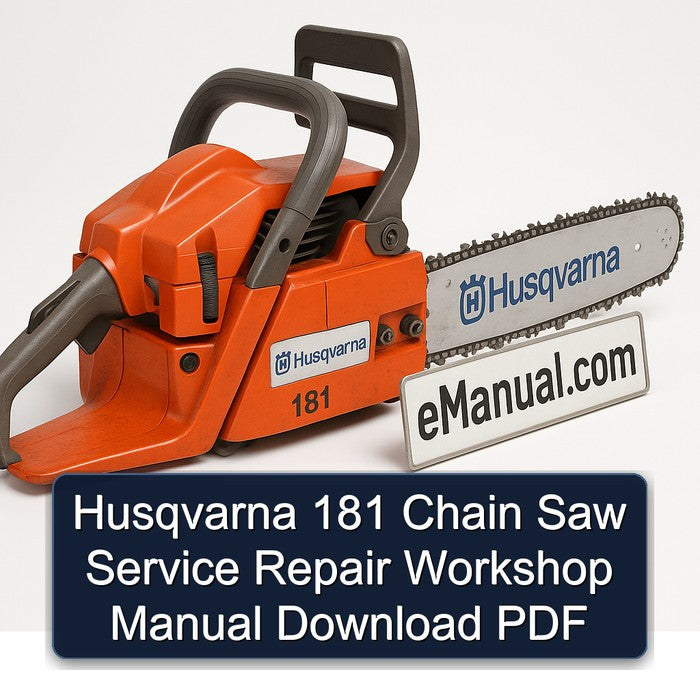 Husqvarna 181 Chain Saw Service Repair Workshop Manual PDF