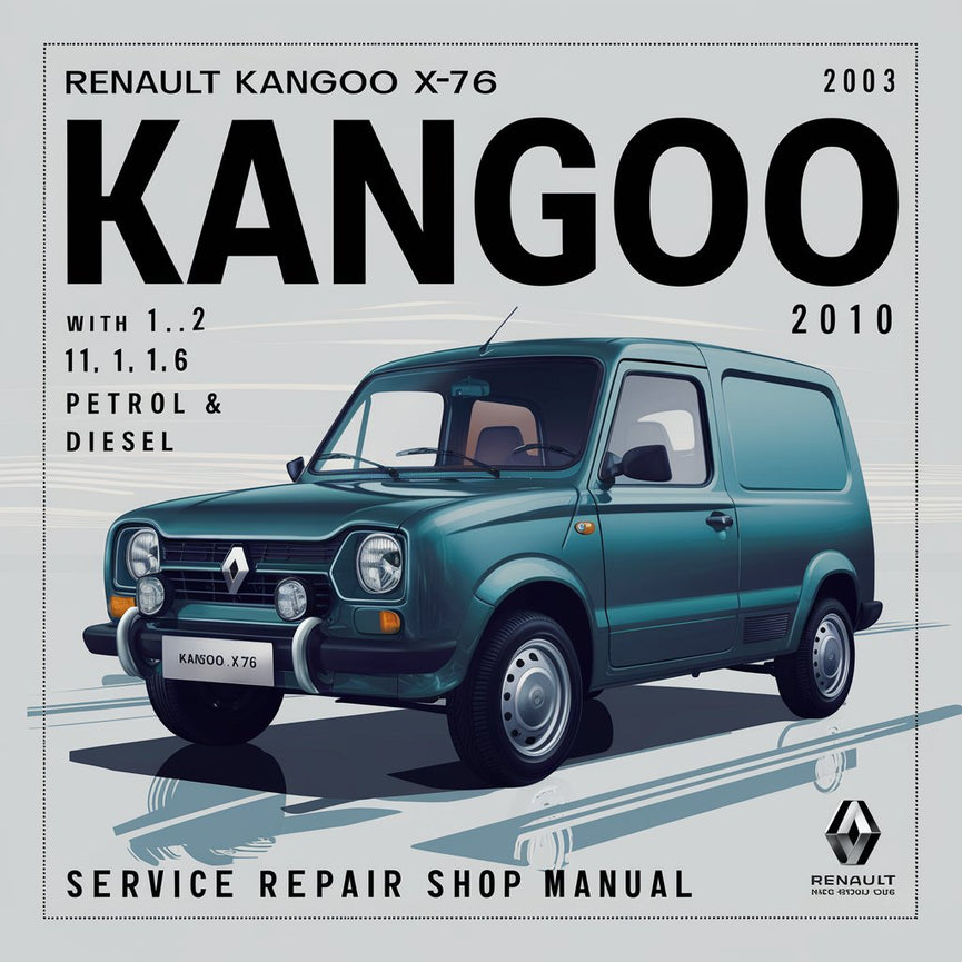 Renault Kangoo X76 mit 1,0 1,2 1,4 1,6 Benziner und Diesel 2003-2010 Service-Reparaturwerkstatthandbuch