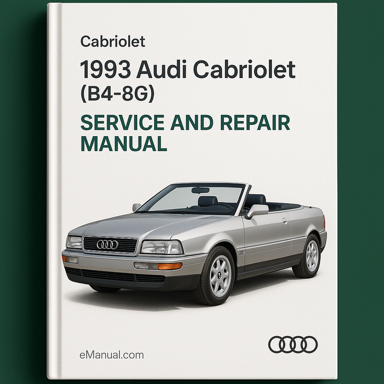 1993 Audi Cabriolet (B4-8G) Service and Repair Manual