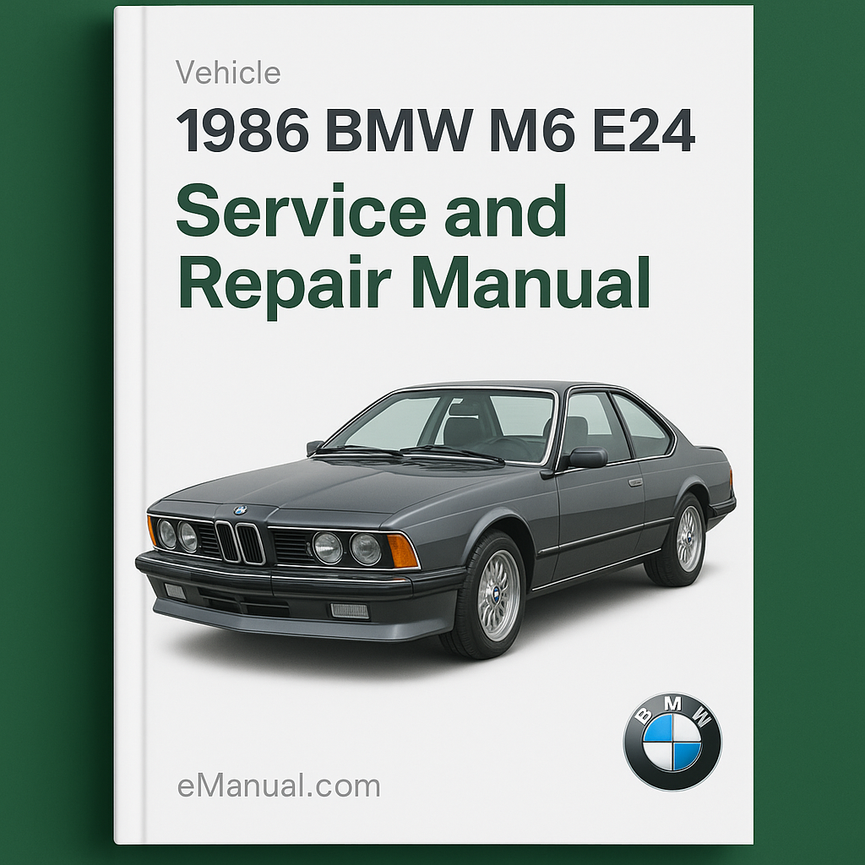 1986 BMW M6 E24 Service and Repair Manual
