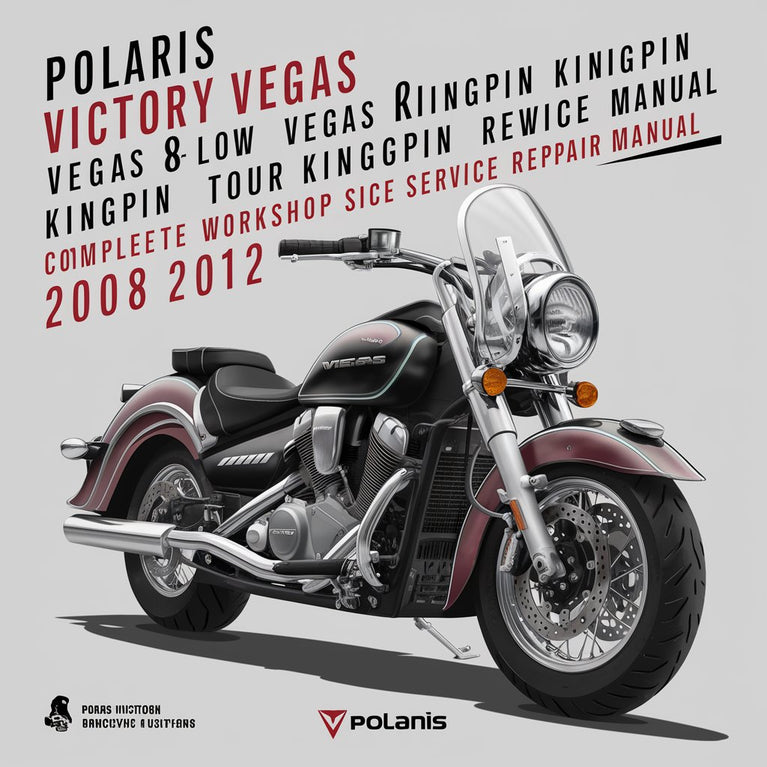 Polaris Victory Vegas Vegas Low Vegas 8-Ball Kingpin Kingpin Tour Kingpin 8-Ball Motorrad Komplette Werkstatt Service Reparaturhandbuch 2008 2009 2010 2011 2012