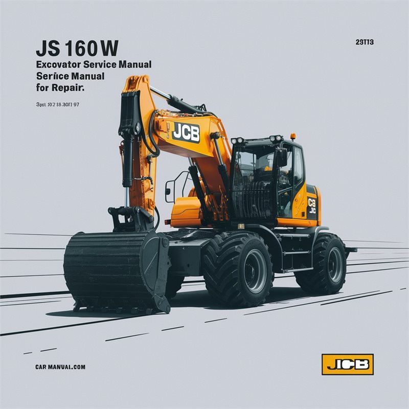 JCB JS 160W Excavator Service Repair Workshop Manual PDF